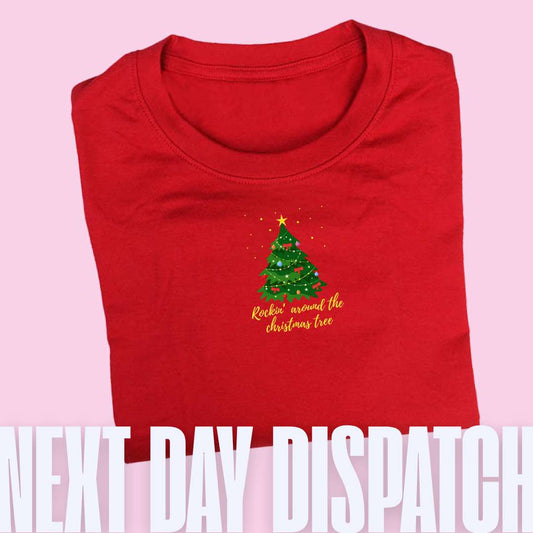 ROCKING AROUND THE CHRISTMAS TREE TEE