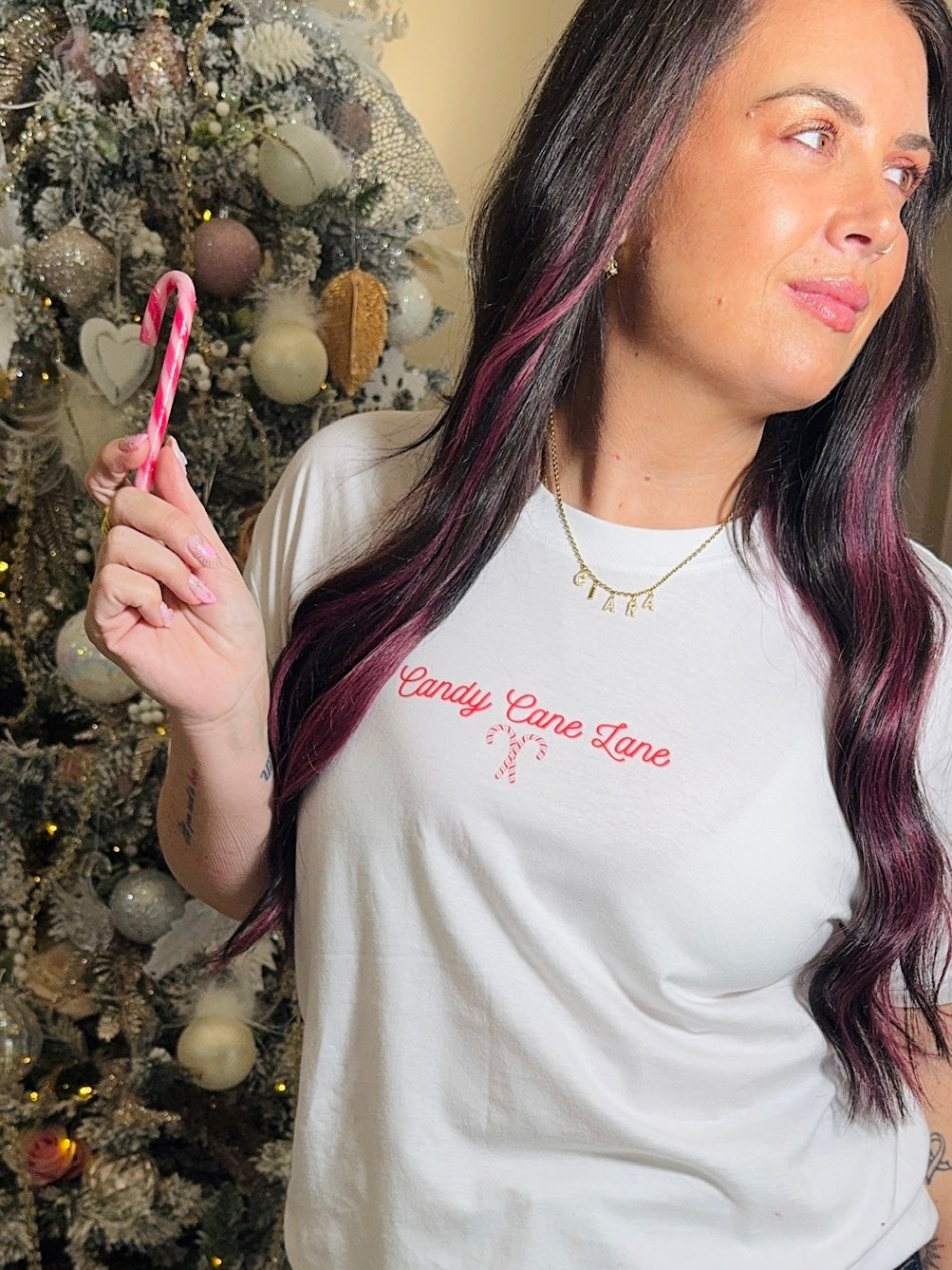 CANDY CANE LANE TEE