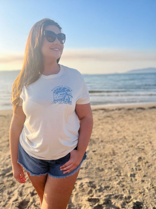 HAPPINESS COMES IN WAVES T-SHIRT