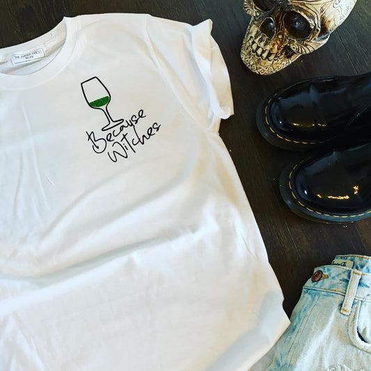 BECAUSE WITCHES HALLOWEEN TEE-ThePaperPress