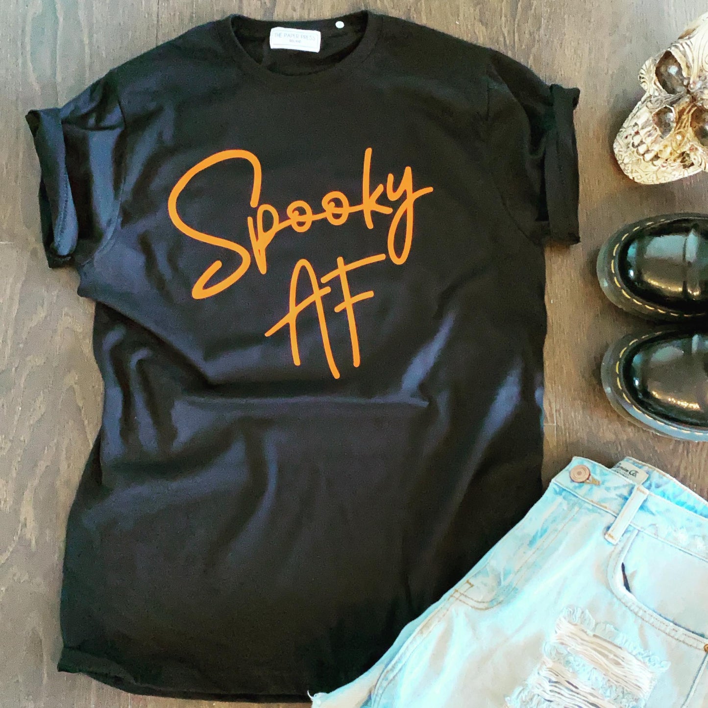 SPOOKY AF HALLOWEEN TEE-ThePaperPress