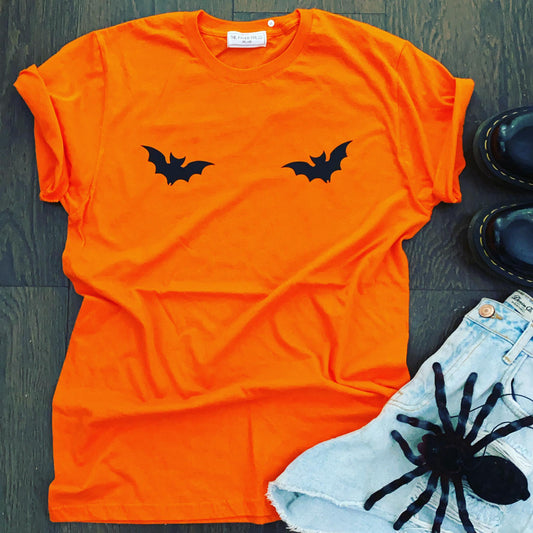 BAT BOOBS HALLOWEEN TEE-ThePaperPress