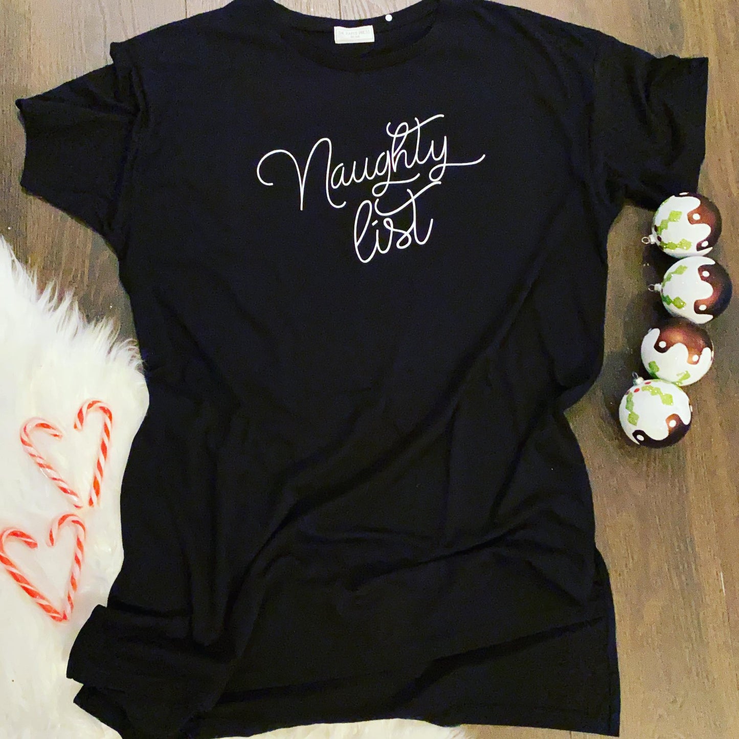 NAUGHTY LIST CHRISTMAS SLEEPY TEE-ThePaperPress