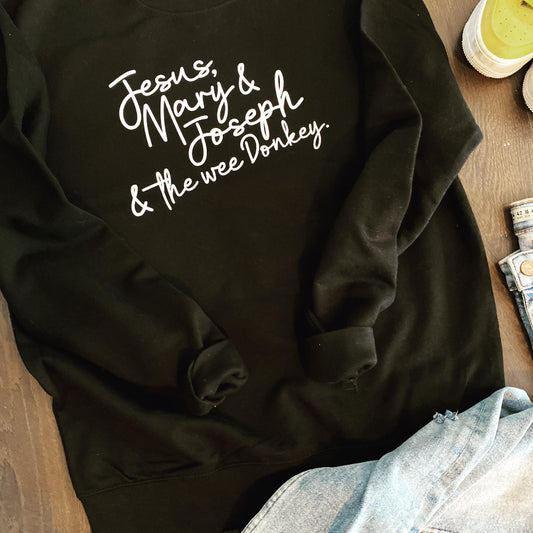 JESUS, MARY & JOSEPH & THE WEE DONKEY SWEATER-ThePaperPress