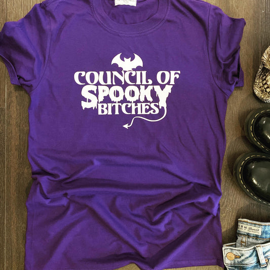 COUNCIL OF SPOOKY BITCHES HALLOWEEN TEE-ThePaperPress