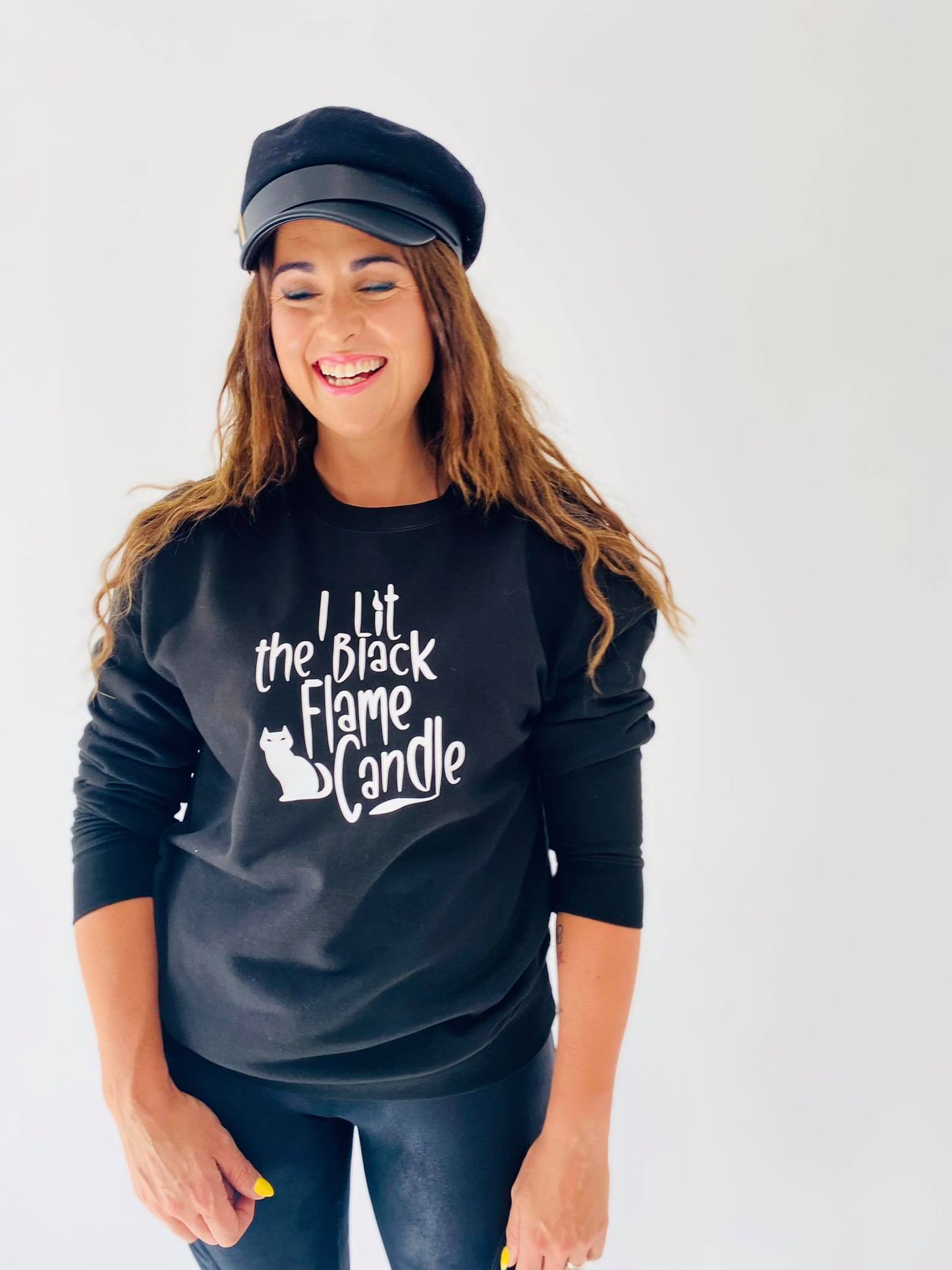 I LIT THE BLACK FLAME CANDLE HOCUS POCUS SWEATER-ThePaperPress