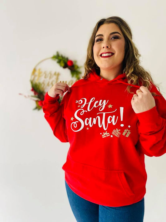 HEY SANTA HOODIE!-ThePaperPress