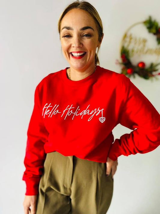 HELLO HOLIDAYS CHRISTMAS SWEATER-ThePaperPress