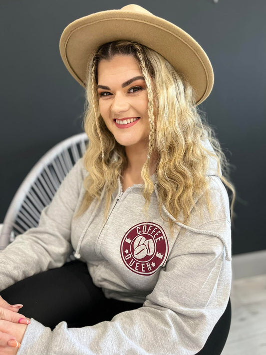 COFFEE QUEEN ZIP HOODIE