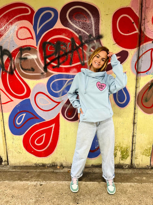 DUMP HIM CROSS NECK HOODIE