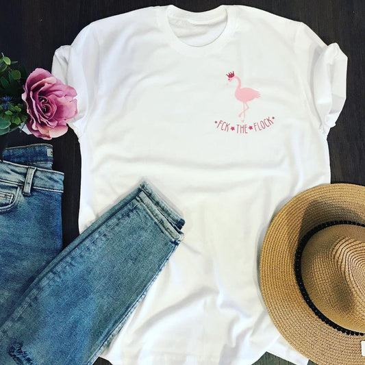 FCK THE FLOCK FLAMINGO TEE