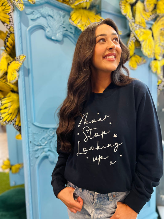 NEVER STOP LOOKING UP SWEATER