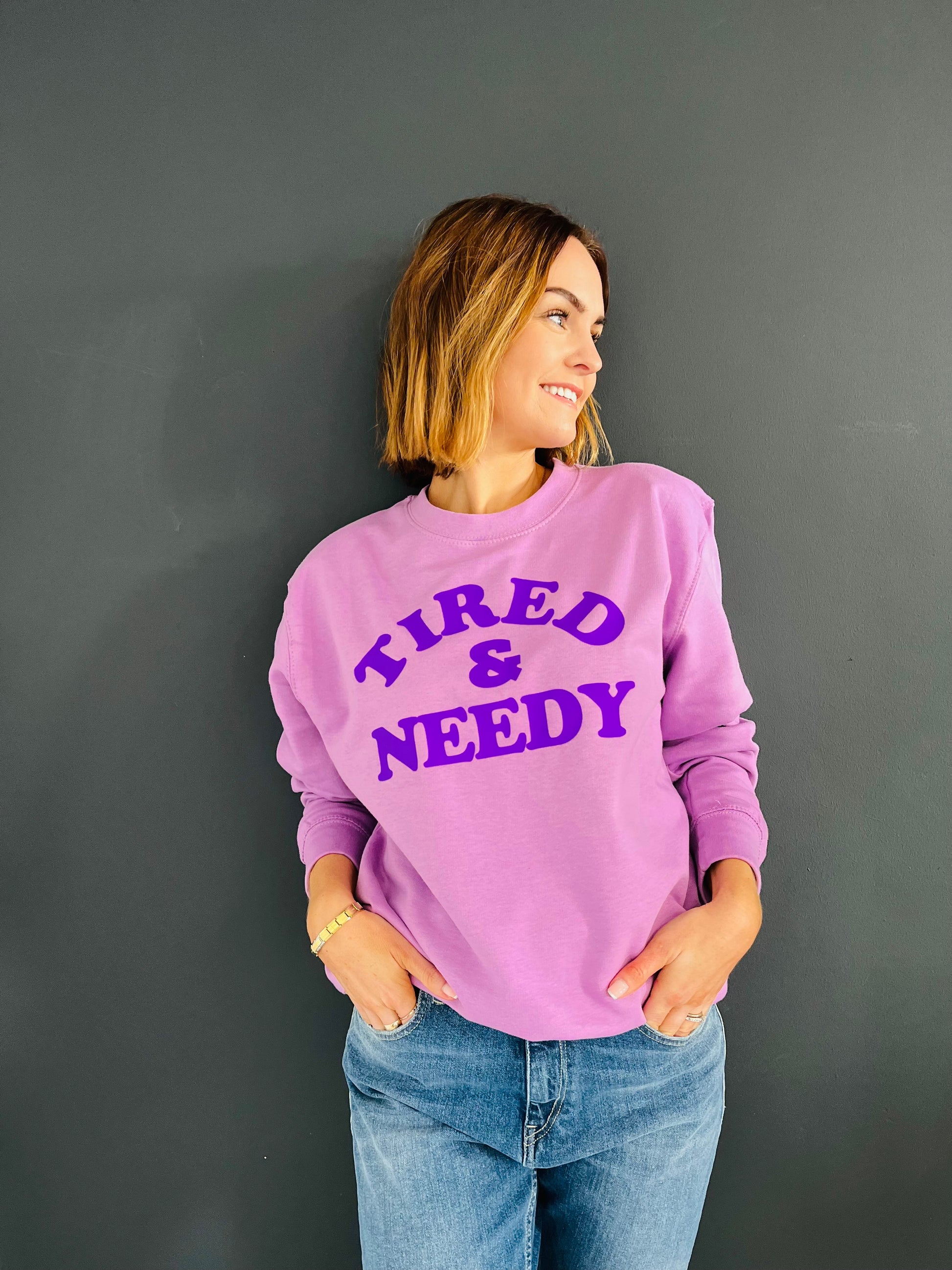 COLOUR POP | TIRED & NEEDY SWEATER-ThePaperPress