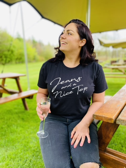 JEANS AND A NICE TOP TEE