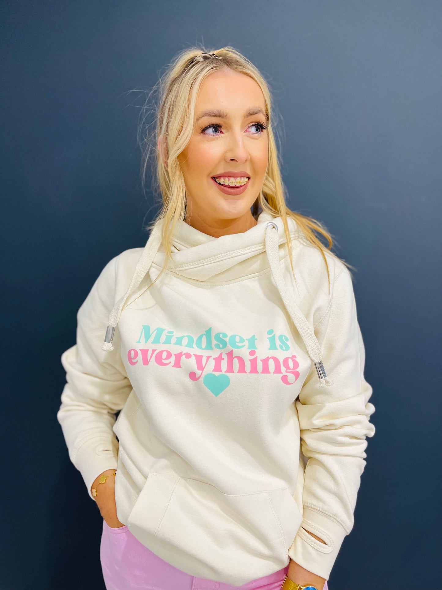 MINDSET IS EVERYTHING CROSS NECK HOODIE