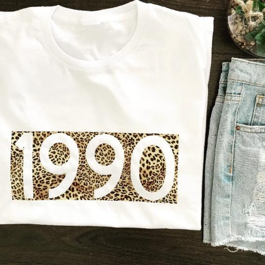 CUSTOM | LEOPARD BIRTH YEAR TEE