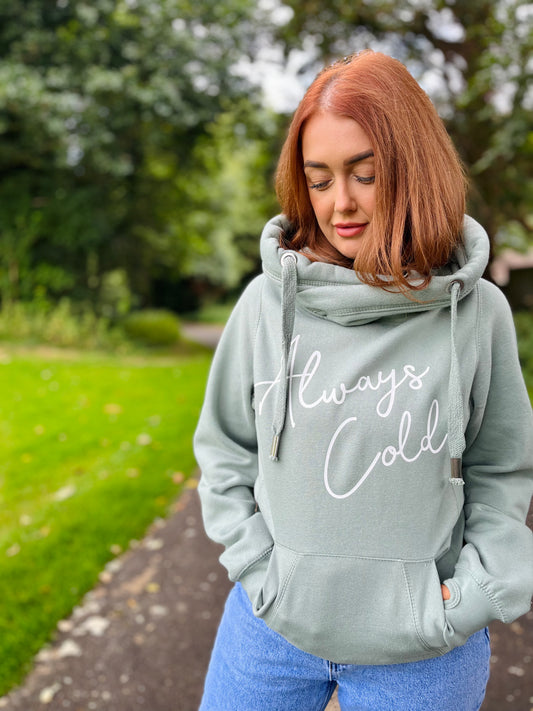 ALWAYS COLD CROSS NECK HOODIE