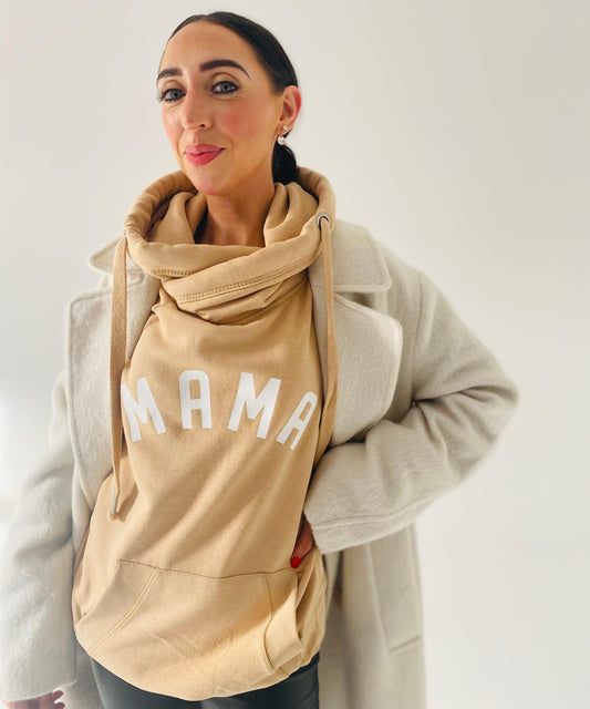 MAMA CROSS NECK HOODIE