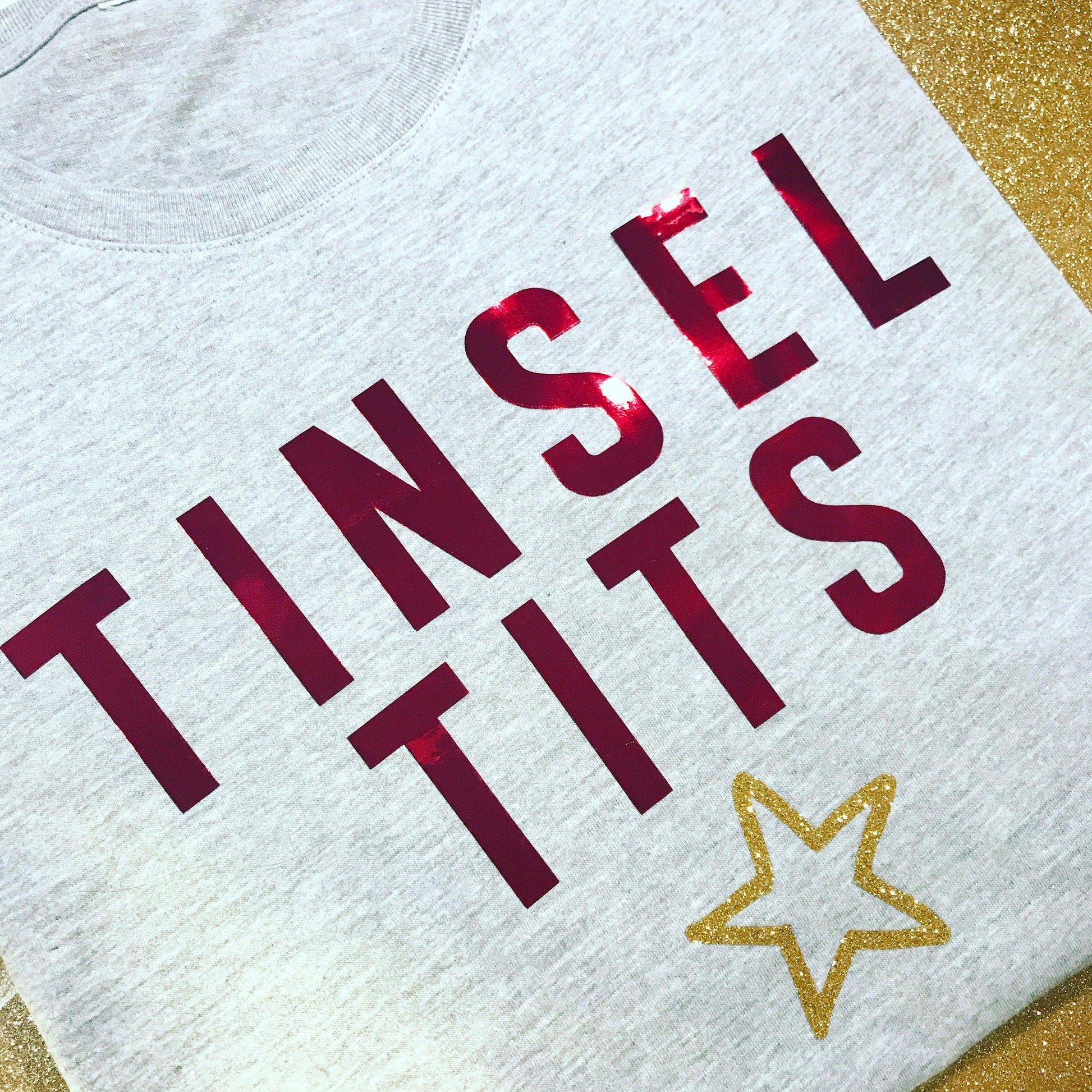 TINSEL TITS CHRISTMAS TEE