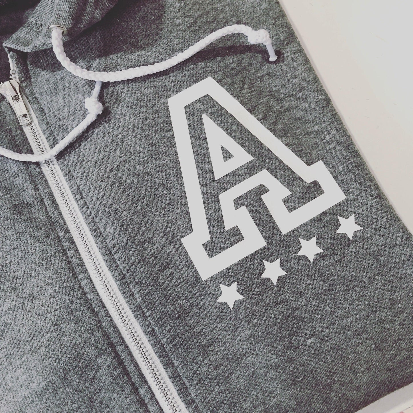CUSTOM | ZIP-UP INITIAL HOODIE