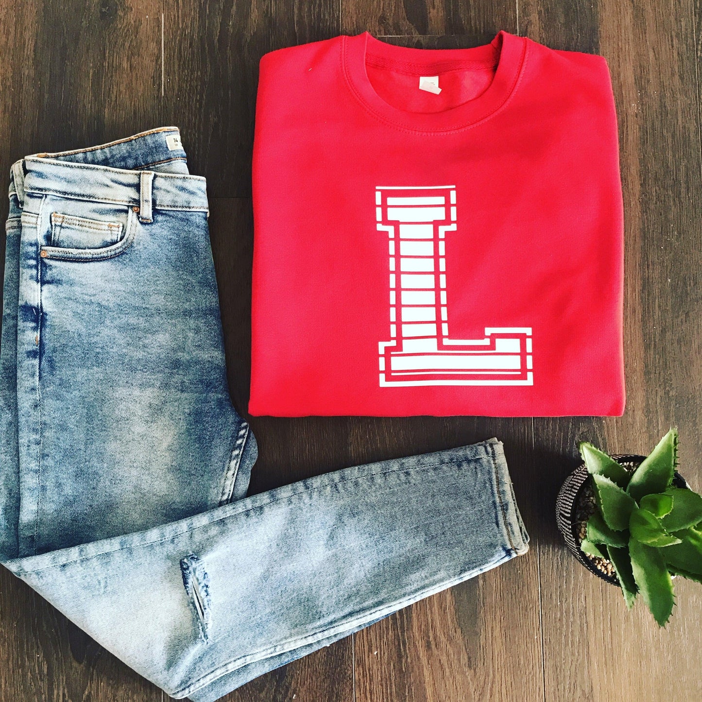 CUSTOM | STRIPED INITIAL SWEATER