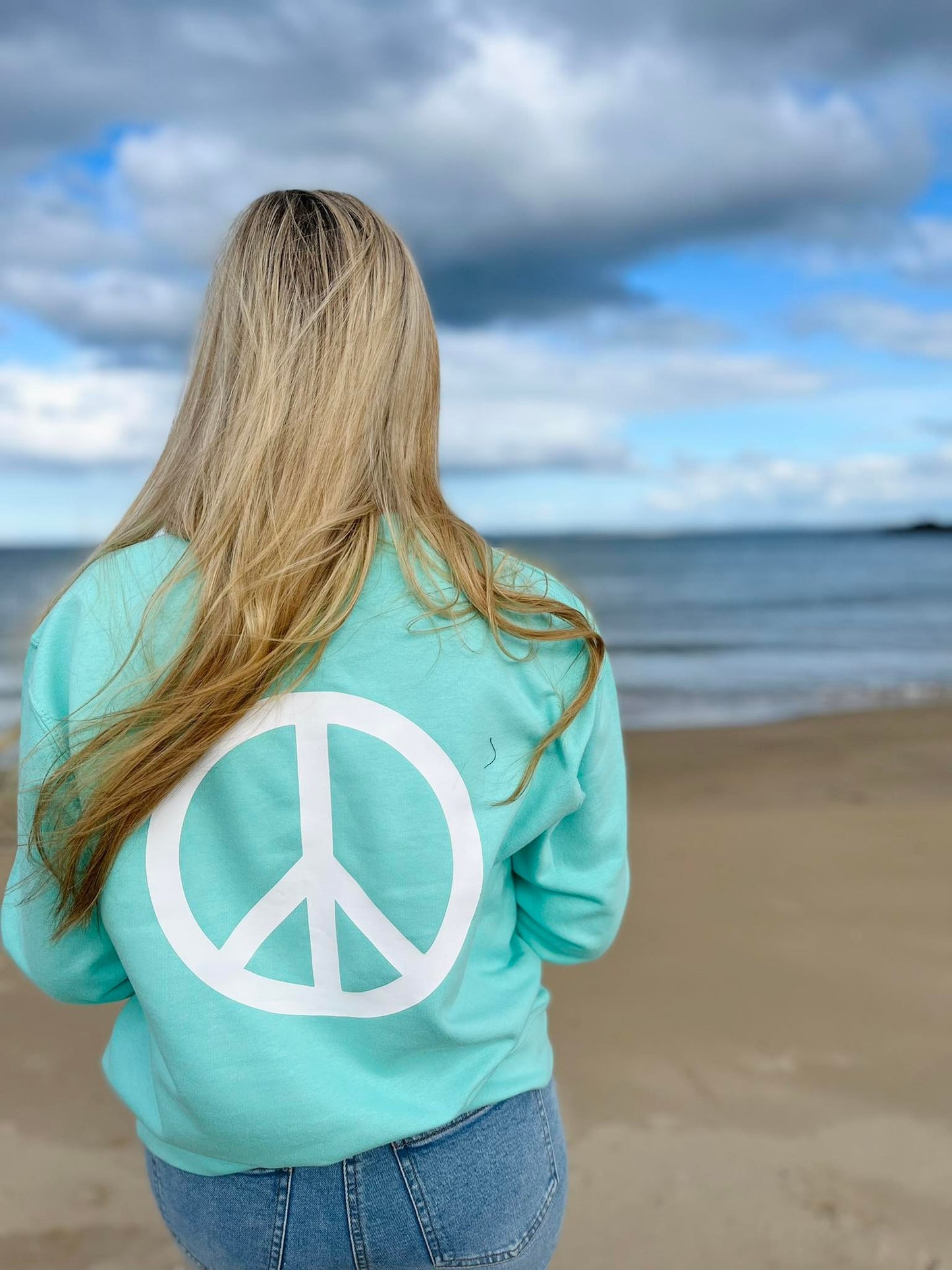 peppermint slogan sweater new beach wear inner peace