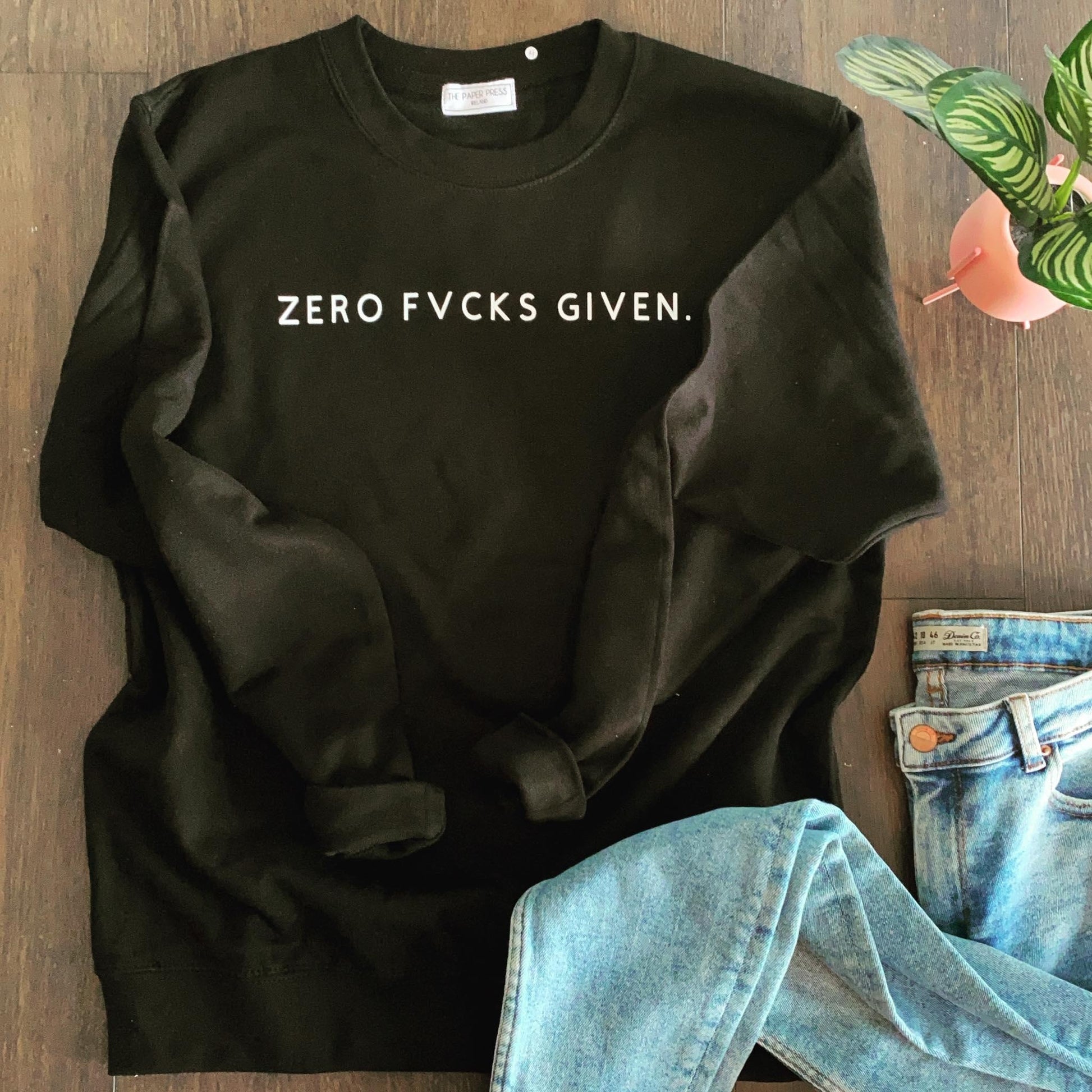 ZERO FVCKS GIVEN SWEATER