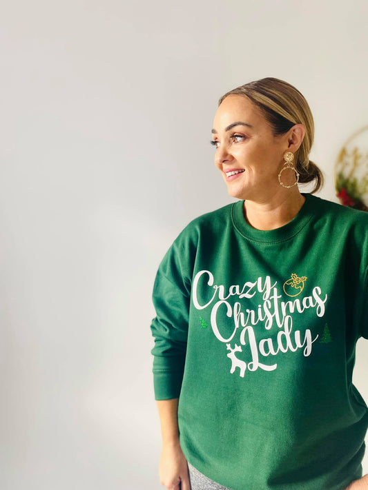 CRAZY CHRISTMAS LADY SWEATER-ThePaperPress