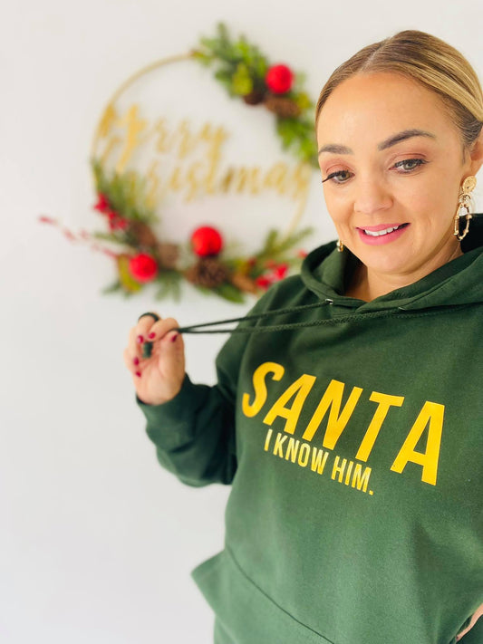 SANTA I KNOW HIM! HOODIE-ThePaperPress