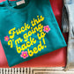 SALE SMALL JADE GOING BACK TO BED SWEATER YELLOW TEXT