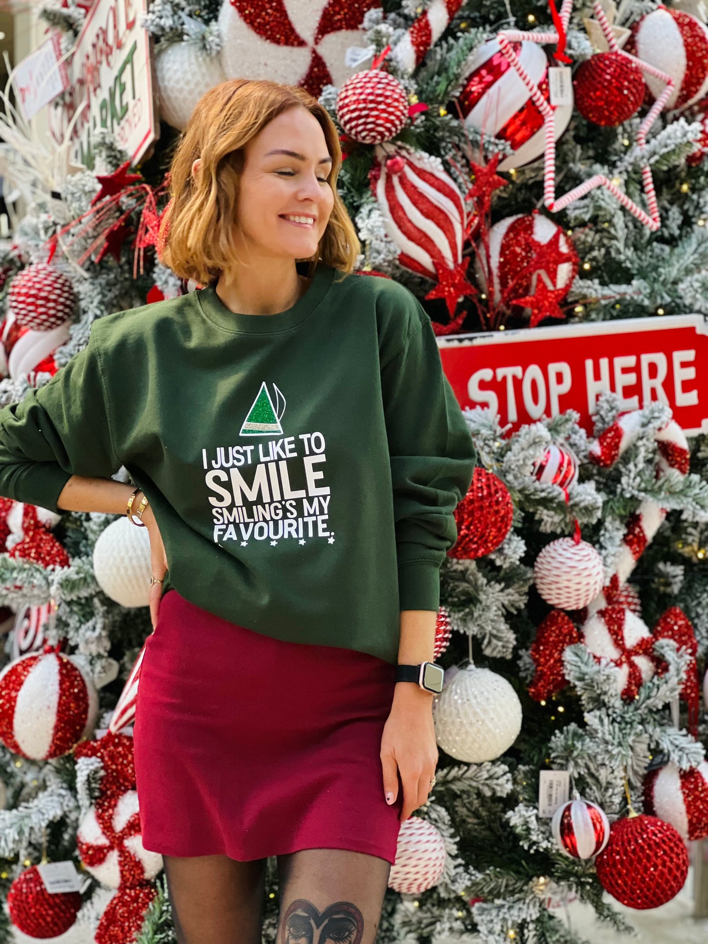 SMILING'S MY FAVOURITE CHRISTMAS SWEATER