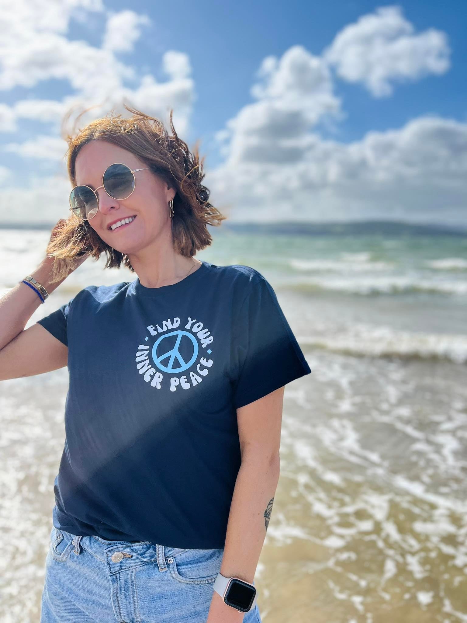 summer slogan find your inner peace t-shirt tee beach wear summer 